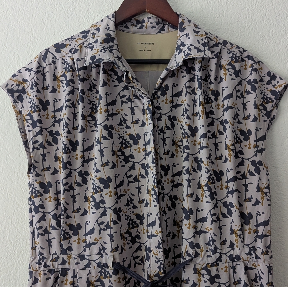 REI Sun Up Shirt Dress Floral Midi Size M - Picture 3 of 10